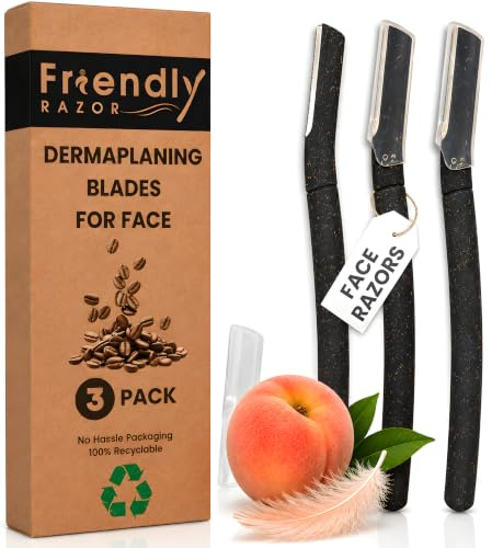 3 Pack - Dermaplaning Blades for Face - Facial Hair Remover for Women