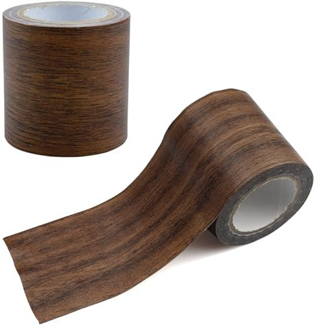 Milaosk Nastro per Legno - Nastro Adesivo Effetto Legno Marrone per Mobili e Riparazioni - 5,7 cm x 4,57 m