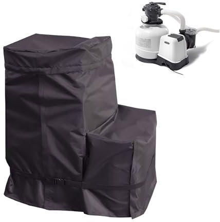 Copertina della Pompa per Piscina, Sistema di Filtro a Sabbia della Pompa per Coperchio impermeabile, 420D Oxford Full Tarpaulin per Giardino, Esterno, Resistente ai raggi UV 25,9 x 24,4 x 28,3cm