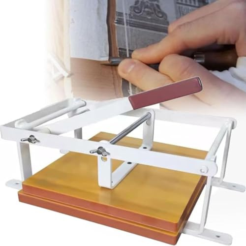 JYXYXSCP Manual Flatbed Press/Woodblock/Lead Type Straight Press,12x12 Inch Linoleum Printing Press,Height Adjustment,Manual Lever Press,Letterpress,for Woodblock Ink