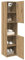 HETFTJN Badschrank Schmal Medizinschrank Badregal Badmöbel - Bad-Hängeschrank Artisan-Eiche 30x30x130 cm Holzwerkstoff für Badezimmer Flur Wohnzimmer Küche