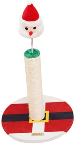 BESTonZON Tiragraffi Gatti Natalizio Con Sisal Naturale Tiragraffi Colonna Per Gattini Giocattolo Per Arrampicata Indoor Colonna Per Graffi Resistente e Riutilizzabile Per Proteggere Mobili