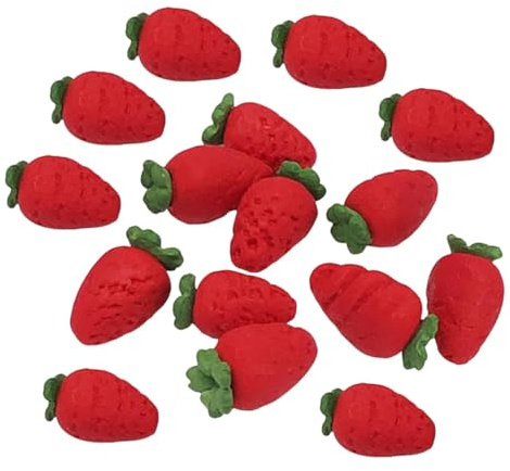 GALPADA Lot de 20 Mini Fraises Artificielles pour Maison De Poupée Fruits Miniatures Réalistes Fraises Artificielles Réalistes Fruits Artificiels Décoratifs
