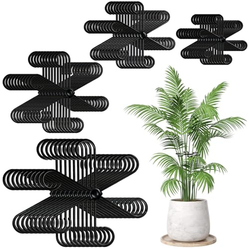Hiacinto Lot de 40 supports de plantes et supports de fleurs pour plantes vivaces, roses, tomates, anneaux de plantation pour plantes grimpantes Monstera - Support pour plantes en pot, vivaces et