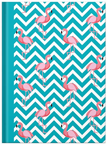 RNKVERLAG 46751 - Kladde / Notizbuch „Flamingo blau“, dotted, DIN A5, 96 Blatt, 70 g/m², 1 Stück