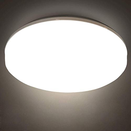 RAWNICE Bathroom Lights Ceiling,24W,4000K Natural White 29CM,Round Indoor Flush Mount Ceiling Lamp for Bedroom Bathroom Kitchen Hallway Office Stairwell