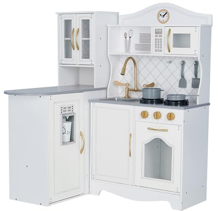 Teamson Kids Little Chef Marseille Retro Play Kitchen White TD-13119D