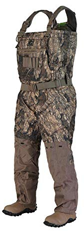 Gator Waders Mens Shield Insulated Chest Duck Hunting Waders for Men with Boots Waterproof Breathable Camo Waiters for Waterfowl Hunting (Long 14, Realtree Timber)