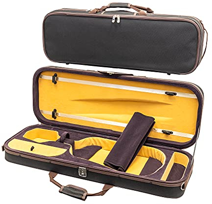 MI&VI AF-5003 Lightweight 4.5lb Hard Viola Travel Case With Reflective Safety Strips | Shoulder Straps | Hard-Shell | High-Density Foam - MIVI Music (15.5 to 16 inch)