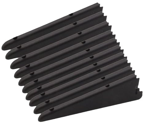 EAI Black Twin Slot Shelving Bracket, Heavy Duty, 170mm, Pack of 10 | Twin Slot Steel Shelving System, Wall Mounted, Ideal for Garages, Workshops, Libraries, Shops, Hospitals and More