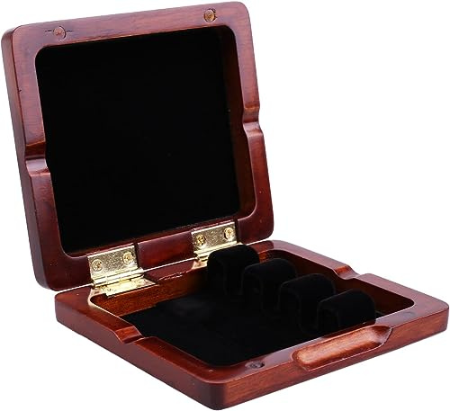 A-xctoe Maroon Wooden Bassoon Reed Case Box Protector for 3pcs Basson Reeds (3pcs)
