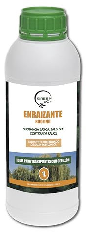 GREENGOF Enraizante Líquido, 1L. Orgánico con Hormonas Naturales. Estimula y Aumenta el Crecimiento de Las raíces de Cualquier Planta. Recomendado para Esquejes, Árboles, Plantas y Transplantes.