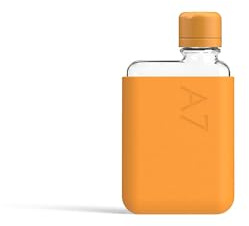 memobottle A7 (Mandarin) Bundle - 6oz (180ml) - Bottle, silicone sleeve & lid | Compact Flat Bottle for Bags & Pockets | BPA Free Tritan | Modern & Minimalist | For Gym, Work & Travel