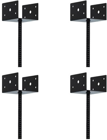 Hyuetrsa 4 Pack U Shape Fence Post Holder Post Anchor Concrete Bracket