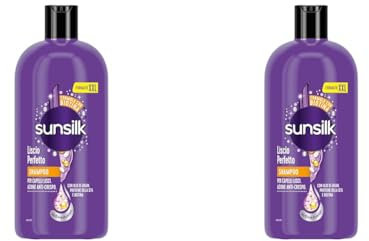 Sunsilk, Shampoo Liscio Perfetto, Shampoo per Capelli Lisci a Lungo e Setosi, Formula Active Fusion con Olio di Argan, Proteine della Seta e Biotina per Capelli Visibilmente Sani, Formato XXL 810 ml