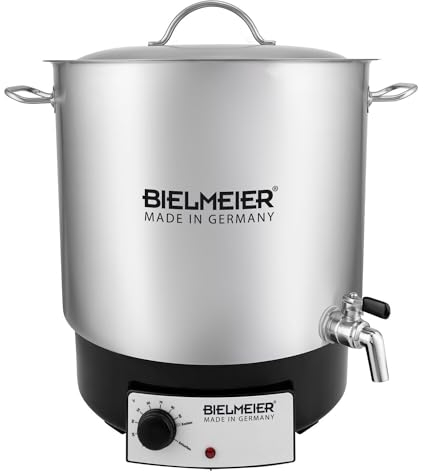 BIELMEIER Einkochautomat Glühweinautomat Design Neu Edelstahl 1800 W 29 Liter Edelstahlauslaufhahn 3/4 BHG 690.3 Made in Germany