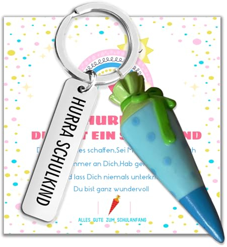 ENSTAB Einschulung Geschenk Mini Schultüten Füllung Schulanfang Geschenk Schulkind mit Grußkarte GeschenkboxGeschenk (Schultüten-Grün)