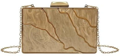 MODELISA - Bolso Clutch Cartera De Mano Hombro Fiesta Boda Ceremonia Mujer (Beige)