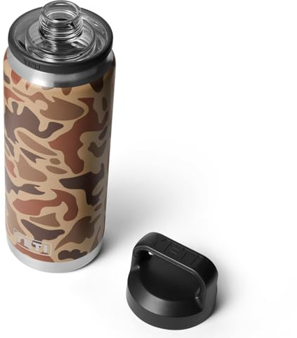 YETI Rambler 26 oz Bottle, Vacuum Insulated, Stainless Steel with Chug Cap, Wetlands Camo