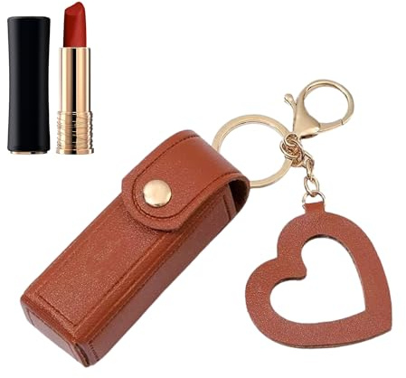 Estuche de Viaje para pintalabios, Soporte de Maquillaje Compacto de Piel