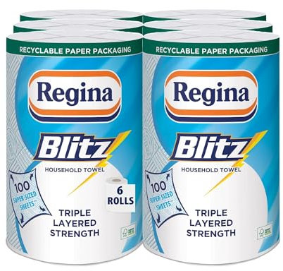 Regina Blitz 3Ply Xl Sheets (Pack of 6, Total 600 Sheets)