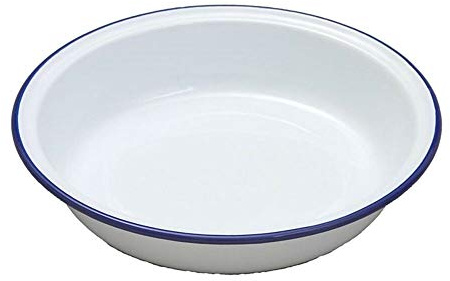 Falcon Enamel 14cm Round Pie Dish, Steel, White