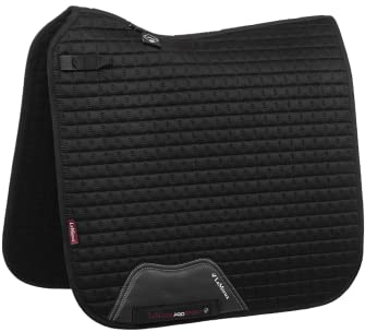 LeMieux Prosport Suede Dressage Square Dressur-Schabracke, Schwarzes Wildleder, quadratisch, L