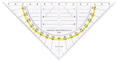 GEOtec Geo-Dreieck®, Plexiglas®, 160 mm, glasklar