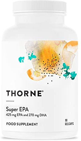 THORNE Super EPA, Omega-3 Fish Oil Supplement with EPA & DHA, 90 Softgels