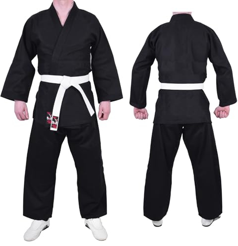 MAR | Judo Gi Uniform for Men Women Kids & Adults | (380g) Light Weight Fabric | Martial Arts BJJ Aikido Suit | Free White Belt Size (2/150cm)
