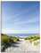ARTLAND Wanddeko Leinwand Bilder Wandbild 60x80 cm Strand Meer Küste Nordsee Sand Dünen Natur Landschaft Maritim T9EX
