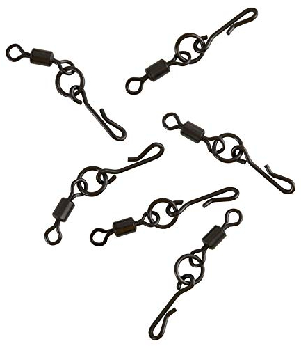 FOX Edges Kwik Change O Ring Swivels Wirbel, Angelwirbel für Karpfenmontagen, Schnellwechselwirbel, 10 Stück, Gr. 7 und 10 zur Auswahl, Größe:10
