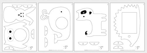 Rayher 62912505 Laubsägevorlagen Tiere, mit Sperrholzplatten, Motiv für Laubsägearbeiten, 300x200x4 mm, Natur