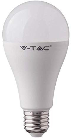 V-TAC VT-5117, Lampadina LED E27 14W A65 Compatibile con Google Home e Amazon Alexa Tramite App V-Tac Smart RGB e 3 in 1 Dimmerabile