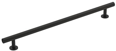 Amerock | Cabinet Pull | Matte Black | 10-1/16 inch (256 mm) Center-to-Center | Radius | 1 Pack | Drawer Pull | Cabinet Handle | Cabinet Hardware