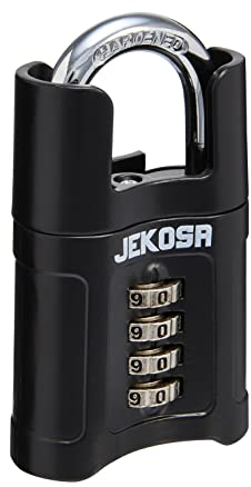 Jekosa® JKS/55 [Wasserdicht] Hochleistungs-Kombinations-Vorhängeschloss für den Außenbereich - [Kein Schlüssel] 4-stelliges Code-Schloss für Schuppen, Tore, Schließfächer, Schlösser