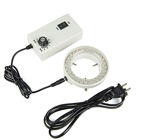 Labb mikroskop utrustning stereo mikroskop ring ljus – justerbar stereo mikroskop LED ring lampa industriell mikroskopio-belysning 56 LED ljuskälla mikroskop ring ljus mikroskop tillbehör