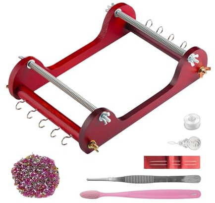 JISADER Telaio per Perline in Legno Macchina per Maglieria con Accessori Perline per Principianti per Risultati di Gioielli Fai-da-Te Forniture