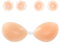 AYNKH Invisible Push up Strapless Bra with 2 Pairs Nipple Covers, Stick on Adhesive Reusable Silicone Bra for Partywear Dress Off Shoulder Deep V Backless Clothes, Skin-Friendly Comfortable (Skin, D)