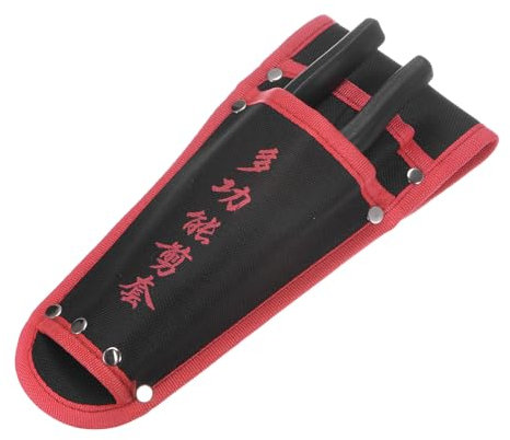 M METERXITY Custodia Forbici Giardino, Custodia Tela Antiscivolo Forbici Potatura Porta Pinze Cintura, Astuccio per Forbici Giardino per Forbici Potatura/Giardino/Tagliabordi [Rosso-Nero]