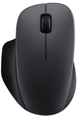 Xiaomi trådlös mus, bekväm svart, lätt grepp, tyst, 2,4 GHz trådlös anslutning, stort rullhjul, TTC-knapp, 1200 DPI högprecisionssensor, PTFE-mussula, lätt 62g (2,2 Uns)