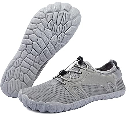 WOTTE Chaussures aquatiques pour homme - Séchage rapide - Chaussures aquatiques légères et respirantes - Pour la plage, la pêche, le yoga, la plongée, le surf - Taille 40-50, 212 gris, 49 EU