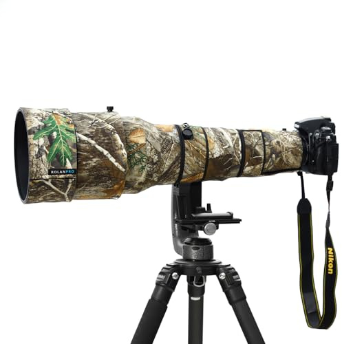 ROLANPRO Vattentätt linsskydd för Nikon AF-S 600mm F4G ED VR Kamouflage Regnskydd Linsskyddsfodral Vapenväska #27 Big Tree Camo