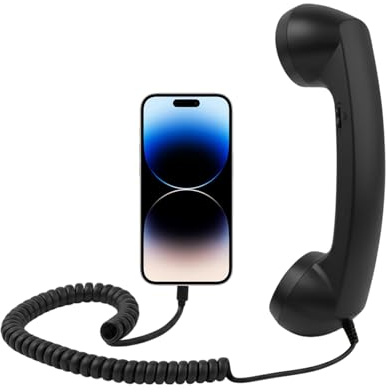 Retro Mobiltelefon, Typ-C Bekväm Retro Med Mikrofoner, Fast Telefonadapter | För Hem, Kök, Vardagsrum, Säng, Badrum, Kontor, Skrivbord, Skola, Resor