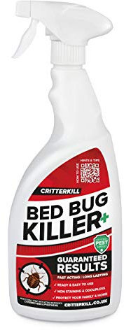 CritterKill Professional Bed Bug Killer Spray | Guaranteed Results | Used by Pest Controllers for Bedbug Infestations 1L