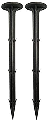 KHUY Erdanker Kunststoff, Erdanker Unkrautvlies Multifunktionale Gartenpfähle Erdanker Bodenanker Gartenschlauch Erdanker für Unkrautvlies, Unkrautfolie, Rindenmulch (Color : Black, Size : 100 pcs)