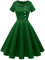 Wedtrend, Vestido de cóctel para mujer, rockabilly, vestido de noche, corto, estilo vintage, años 50, verde militar, L