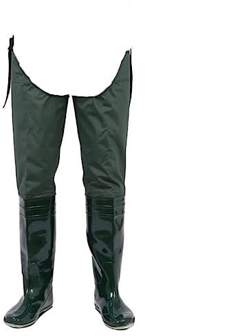 Watstiefel Watstiefel aus wasserdichtem PVC for Herren und Damen, weiche, Bequeme und verschleißfeste Watstiefel mit Gummisohle (Color : Green, Size : 40 EU)