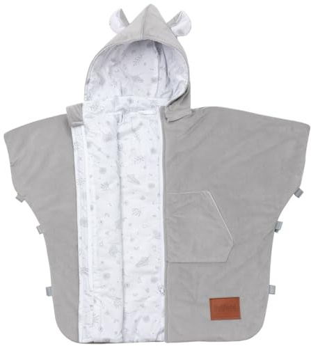 Poncho de voiture universel Bellochi pour enfants 1-6 ans | Capuche détachable | Bandes réfléchissantes | 80x60cm | Copse