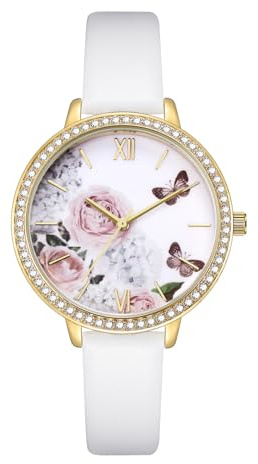 KIMOMT Womens Watches Leather Quartz Watch Waterproof Fashion Wristwatch for Women Ladies Girls